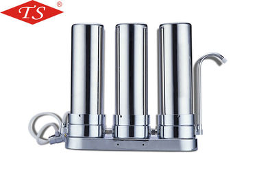 10 اینچ سه مرحله ای از قطعات فیلتر آب از فولاد ضد زنگ دسکتاپ دسکتاپ تامین کننده
